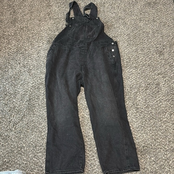 NWOT! Slouchy Straight Black-Wash Workwear Non-Stretch Jean Overalls -Multiple💛💎 - Picture 8 of 8
